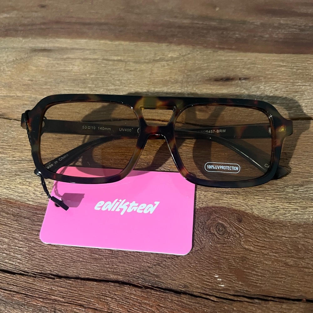 Edikted Brown Tortoise Sunglasses